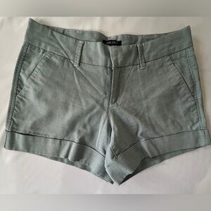 Dear John Light Sage Green Cuffed Casual Shorts